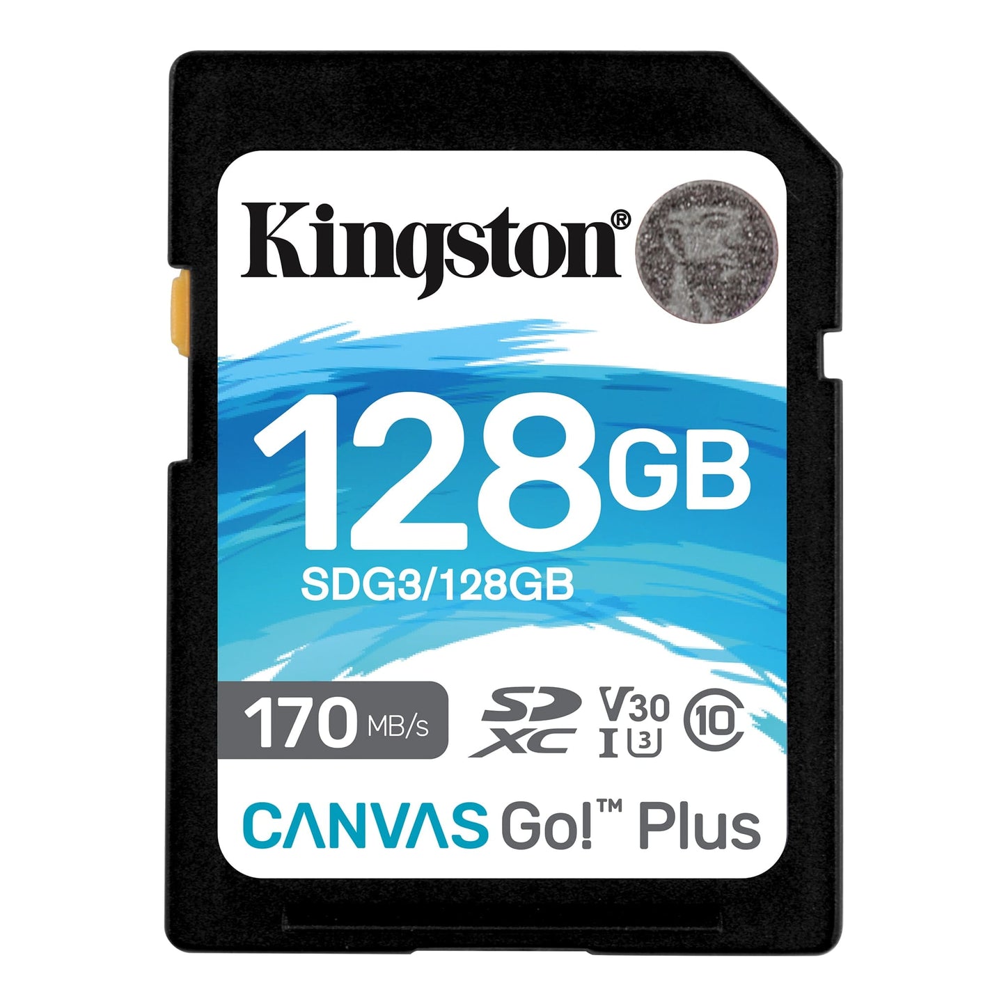 Kingston Canvas Go Plus SDXC Memory Card, 128Gb, ​​Class 10 / UHS-1 U3 SDG3/128GB