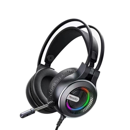 Gaming Headphones 3.5mm Yesido EK02, RGB, 2.2m, Black