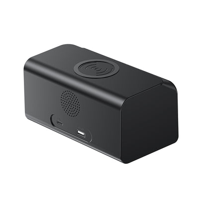 HAVIT W3041 6in1 Digital Clock with Wireless QI Charging, Black