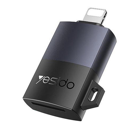 Lightning Card Reader Yesido GS38, microSD, Gray