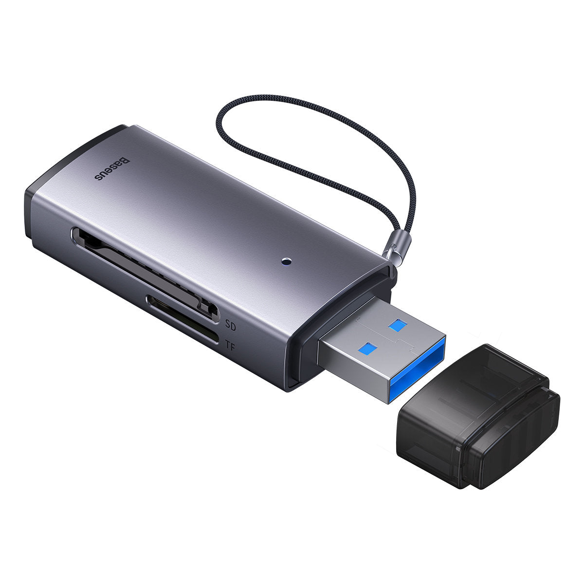 Baseus BS-OH069 USB Card Reader, SD - microSD, Gray WKQX060013