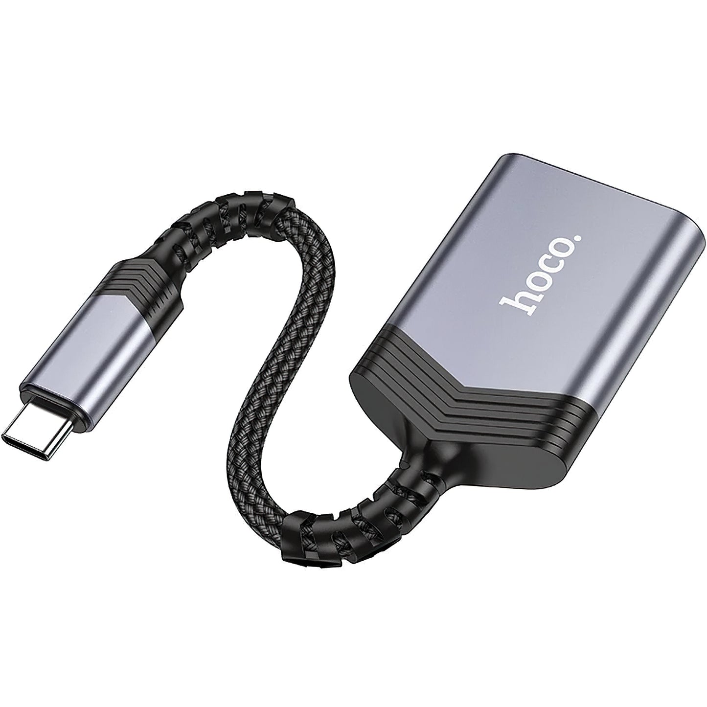 HOCO UA25 USB-C Card Reader, SD - microSD, Gray