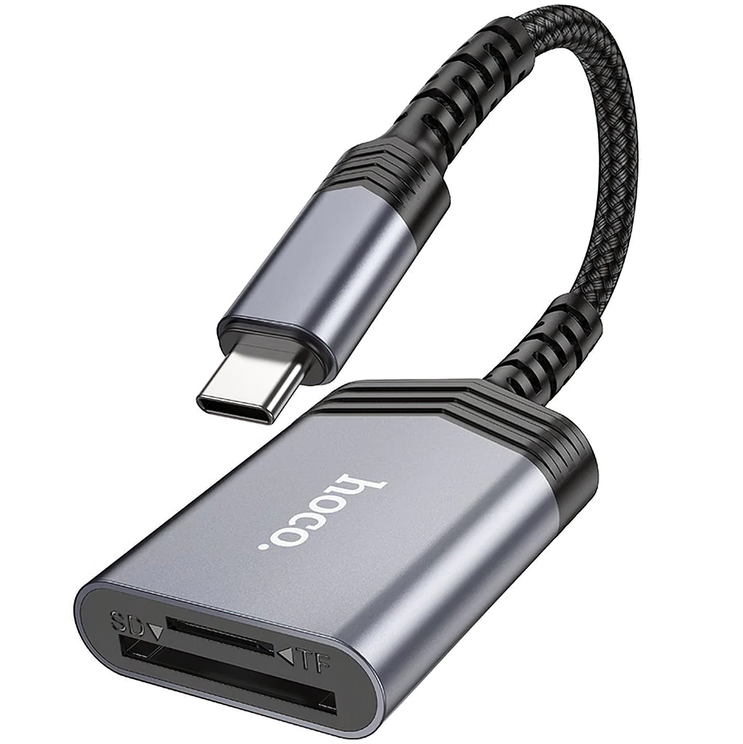 HOCO UA25 USB-C Card Reader, SD - microSD, Gray