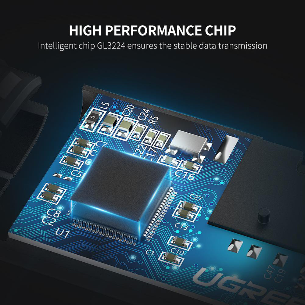 UGREEN CM184 USB-C Card Reader, SD - microSD, Gray