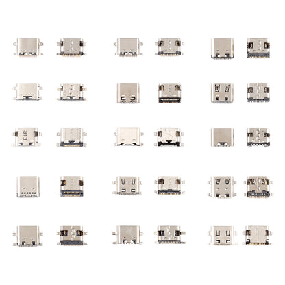 USB-C Charging Connectors Pack, Various Models, Set of 75 pieces