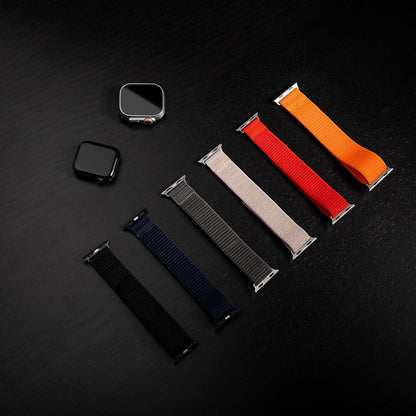 Fixed Nylon Sporty Strap for Apple Watch 49mm / 46mm / 45mm / 44mm / 42mm Series, Black