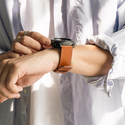 Ringke One Basic Bold Strap for Fossil Watch / Mobvoi Watch / Suunto Watch Series, 24mm, Brown