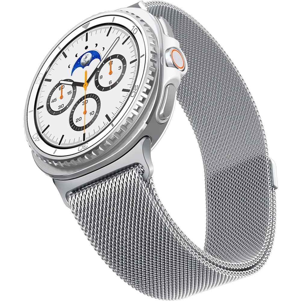 Spigen Metal Fit Strap for Samsung Galaxy Watch9 / Watch8 / Watch8 Classic Series, Silver AMP10121