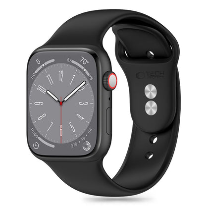 Tech-Protect Silicone Strap for Apple Watch 49mm / 45mm / 44mm / 42mm Series, Black