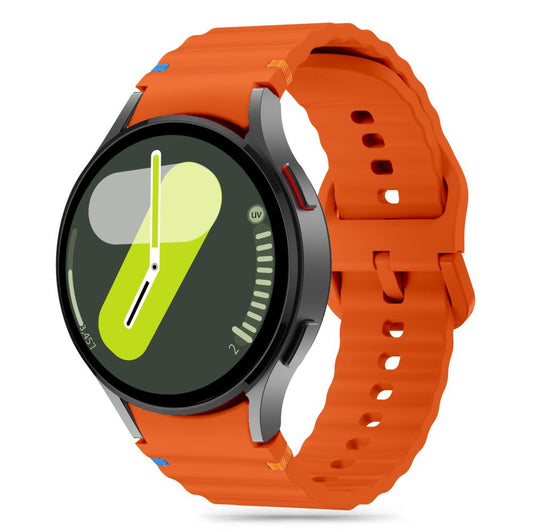 Tech-Protect Silicone Sport Strap for Samsung Galaxy Watch7 / Watch FE / Watch6 / Watch5 / Watch4 Series, Orange 