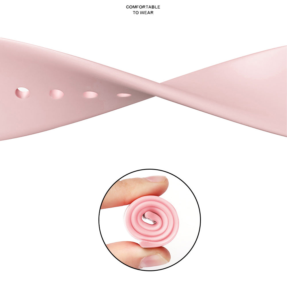 Techsuit W031 Strap for Apple Watch 42mm / 41mm / 40mm / 38mm Series, Pale Pink