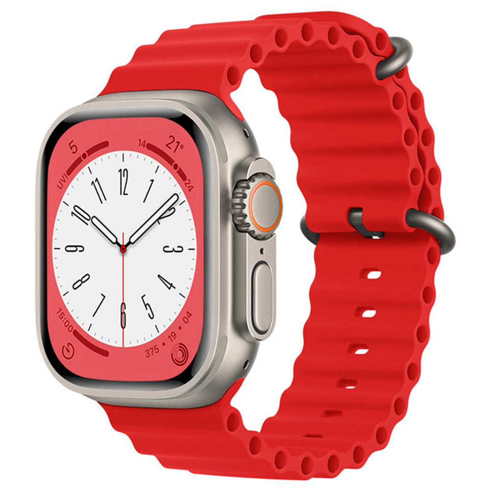 Techsuit W038 Strap for Apple Watch 49mm / 46mm / 45mm / 44mm / 42mm Series, Red