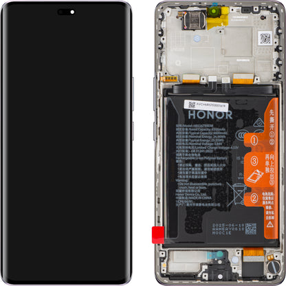 Honor Magic7 Lite Display with Touchscreen, Frame and Battery, Purple (Titanium Purple), Service Pack 0235AMQR