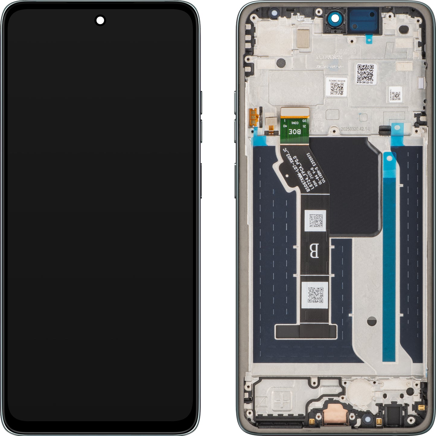 Motorola Moto G56 Display with Touchscreen, with Frame, Gray (Pantone Gray Mist), Service Pack 5D68C30209