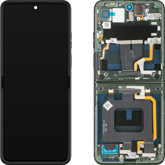 Motorola Razr 70 Plus Touchscreen Display, with Frame, Under Inner, Green (Pantone Mountain View) Service Pack 5D68C32313