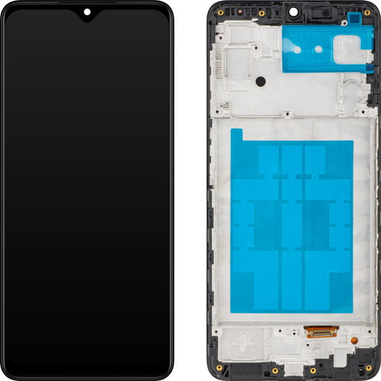 MP Touchscreen Display compatible with Samsung Galaxy M22 M225, with Frame, Black