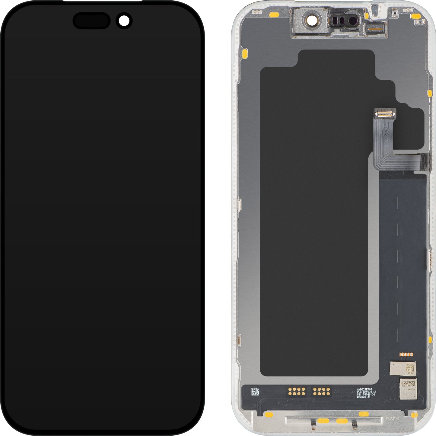 MP Touchscreen Display compatible with Apple iPhone 17 Pro, with Frame, Soft OLED FHD 120Hz IC Movable Version, Black
