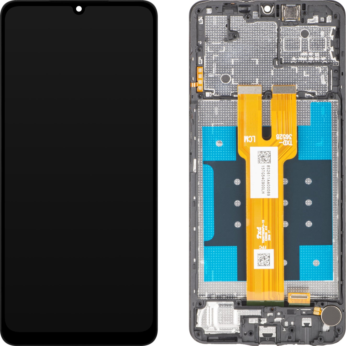 MP Touchscreen Display compatible with Samsung Galaxy A06 5G A066, with Frame, Black