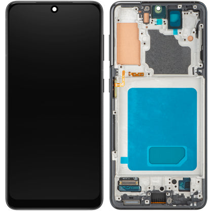 MP Touchscreen Display compatible with Samsung Galaxy S21 5G G991, with Frame, Black