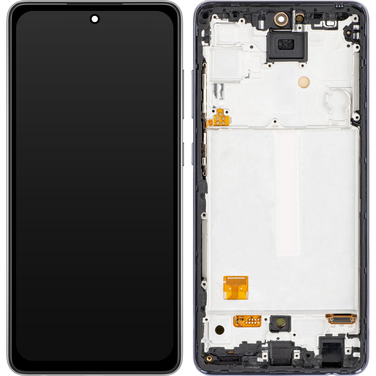 MP Touchscreen Display compatible with Samsung Galaxy A52s 5G A528 / A52 5G A526 / A52 A525, with Frame, OLED Version, Black