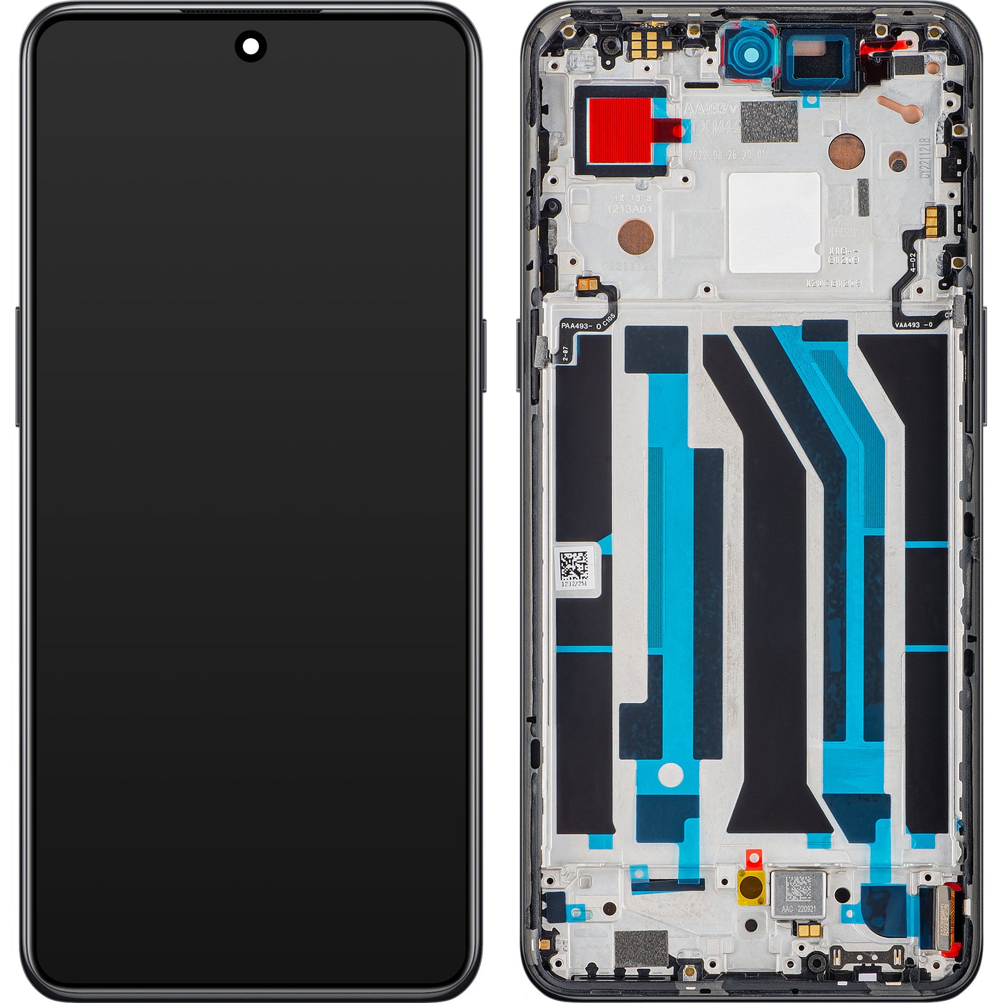 OnePlus 10T / Ace Pro Display with Touchscreen, with Frame, Black (Moonstone Black), Service Pack 4130326