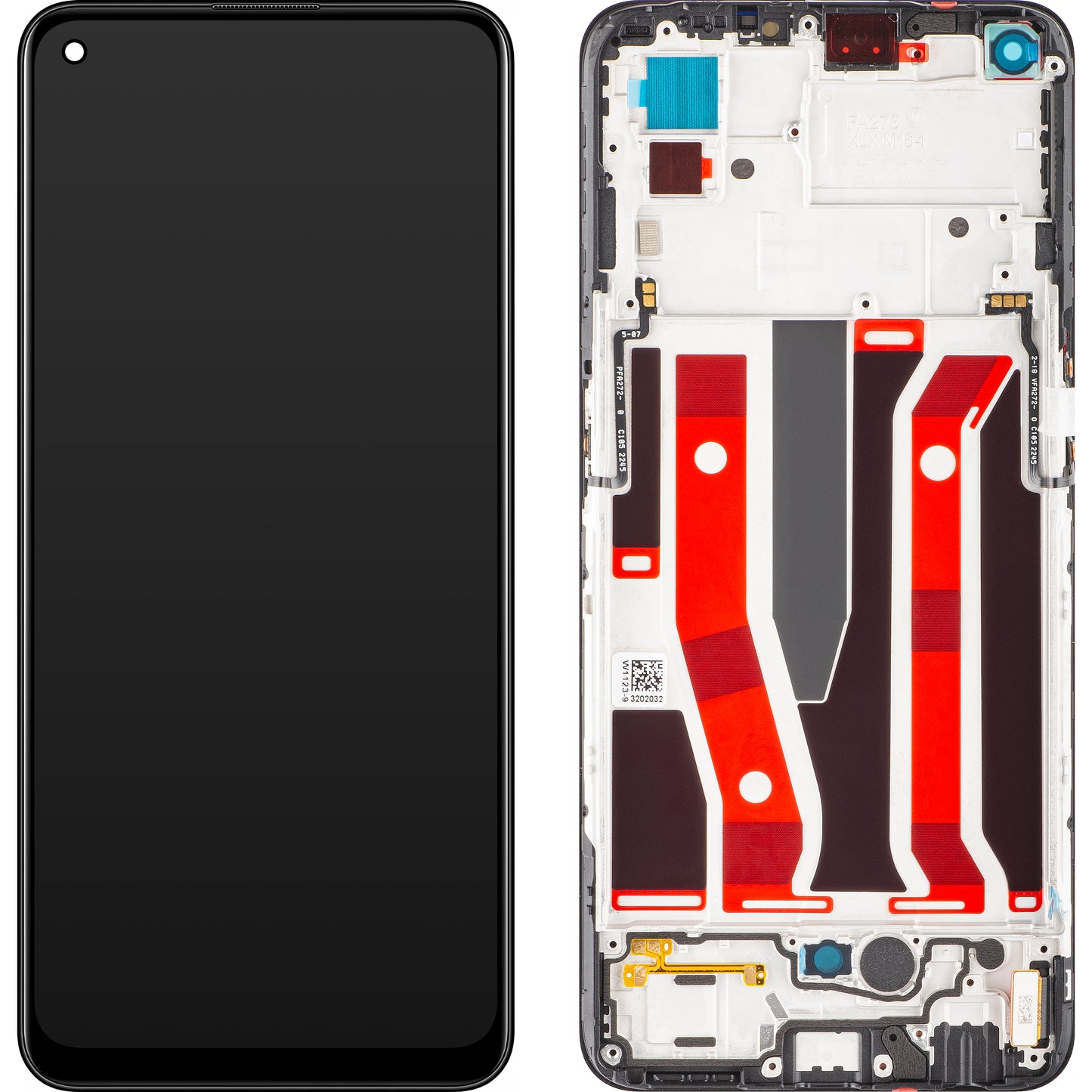 Display with Touchscreen Oppo F19 Pro+ 5G / A95 5G / Reno5 Z / A94 5G, with Frame, Black, Service Pack 4908719