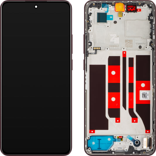 Display with Touchscreen Oppo F25 Pro / Reno11 F, with Frame, burgundy (Claret), Service Pack 621029000177 