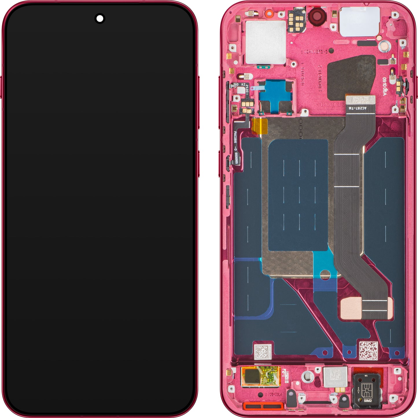 Oppo Find X9 Display with Touchscreen, with Frame, Magenta (Velvet Red), Service Pack 621029000718