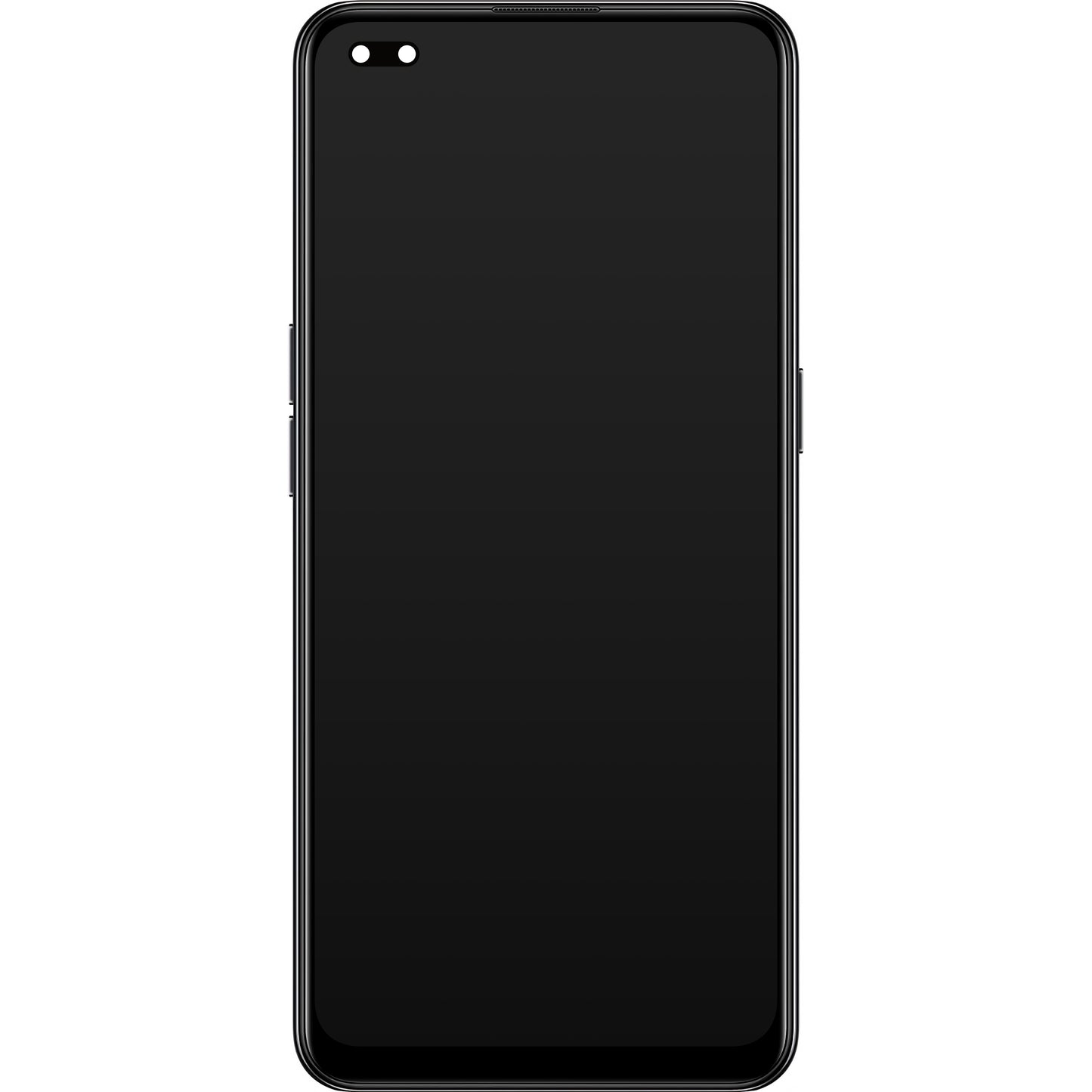 Oppo Reno4 5G Touchscreen Display, with Frame, Black (Space Black), Service Pack 4904705