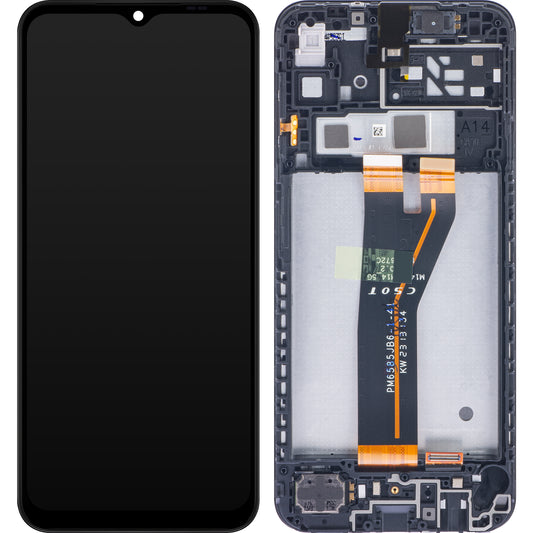 Touchscreen Display Samsung Galaxy A14 A145, with Frame, Non-Europe Version, Black, Service Pack GH82-3111185A