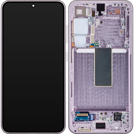 Samsung Galaxy Galaxy S23 S911 Touchscreen Display with Frame, Pink (Lavender), Service Pack GH82-30480D