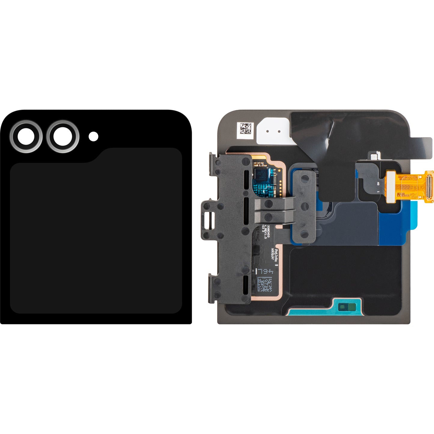 Samsung Galaxy Z Flip6 F741 Display with Touchscreen, Sub Outer, Silver (Silver Shadow), Service Pack GH97-30012A