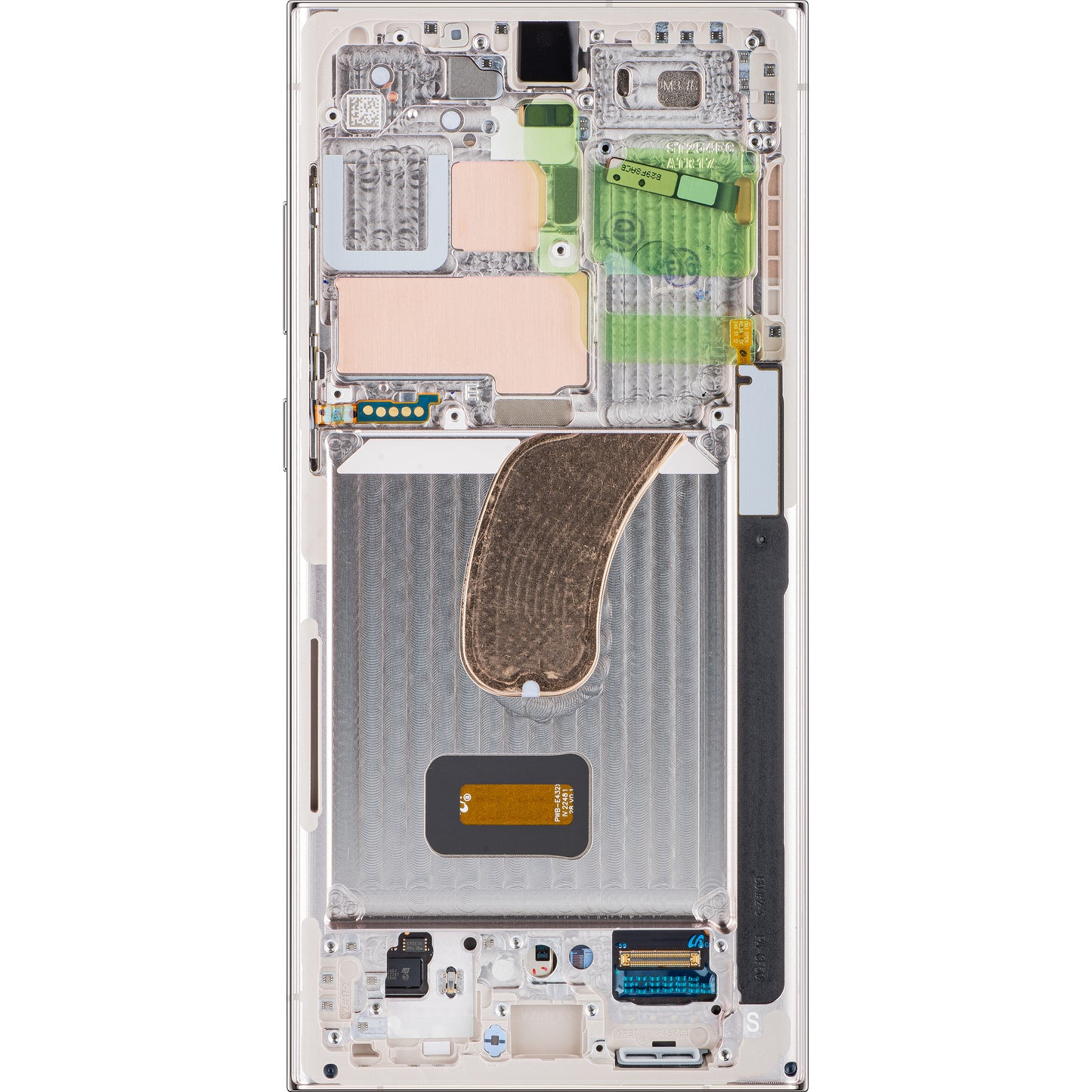 Samsung Galaxy S23 Ultra S918 Touchscreen Display, with Frame, Silver, Service Pack GH82-30466G