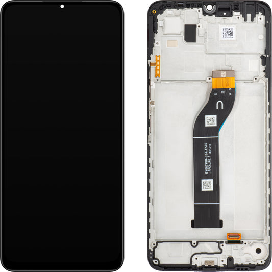 Display with Touchscreen Xiaomi Redmi 13C 5G / 13C / Poco C65, with Frame, Black, Service Pack 560002C3UA00