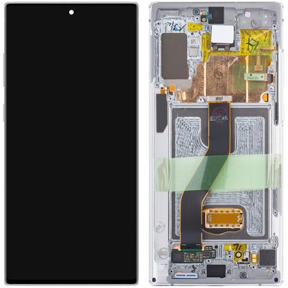 Display with Touchscreen Samsung Galaxy Note 10+ 5G N976 / Note 10+ N975, with Frame, White, Service Pack GH82-20838B