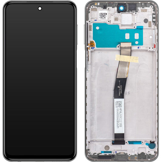 Display with Touchscreen Xiaomi Redmi Note 9S / Note 9 Pro, with Frame, White (Glacier White), Service Pack 560002J6B200