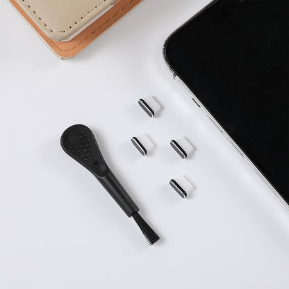 Techsuit AD1 Dust Plug for Phone Port, USB-C, Set of 4, Black