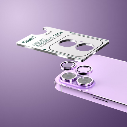 Etteri Rear Camera Protective Film for Apple iPhone 17, Tempered Glass, Purple