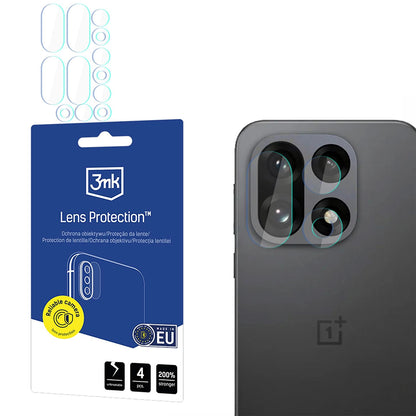 Rear Camera Protection Film 3MK Protection for OnePlus 15, Tempered Glass, Set of 4 pieces, Transparent