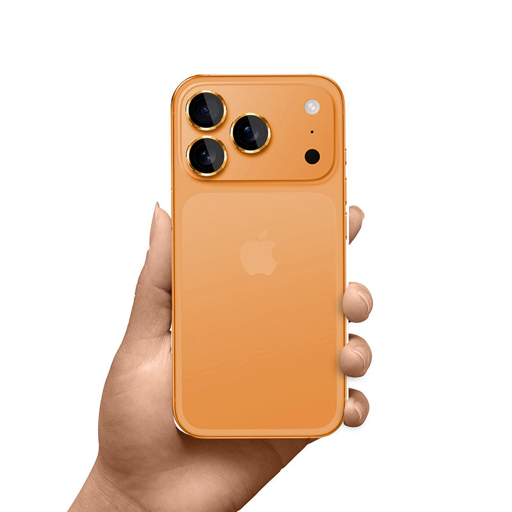 Rear Camera Protection Film 3MK Protection Pro for Apple iPhone 17 Pro Max / 17 Pro, Tempered Glass, Orange