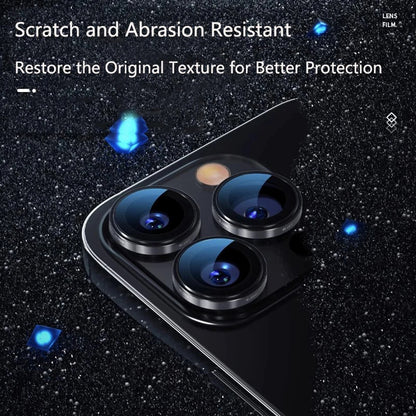 Blueo 99 Anti-Reflective HD Rear Camera Protective Film for Apple iPhone 16 Pro Max / 16 Pro, Tempered Glass, Metallic Gray