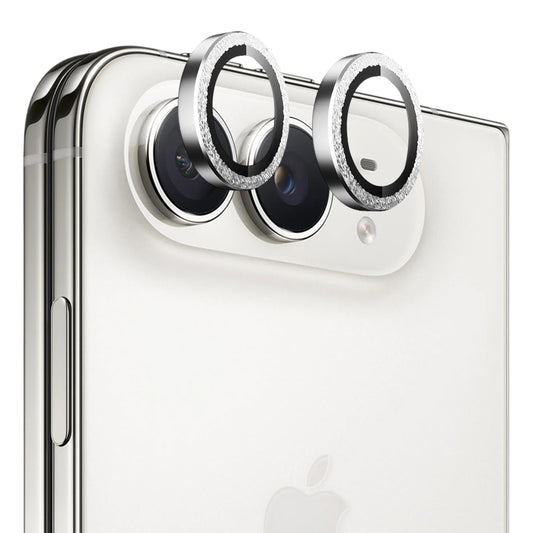 Blueo Diamond Rear Camera Protector for Apple iPhone Duo, Tempered Glass, Silver