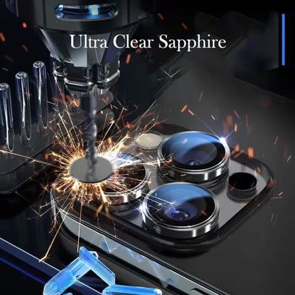 Blueo Sapphire Crystal Rear Camera Protective Film for Apple iPhone 16 Pro Max / 16 Pro, Tempered Glass, Silver