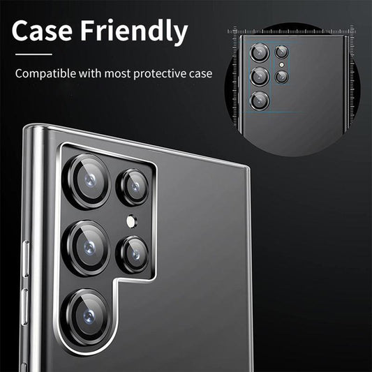 Lito S+ Rear Camera Protective Film for Samsung Galaxy S25 Ultra S938, Tempered Glass, Black