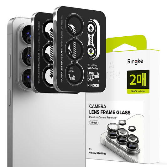 Ringke Rear Camera Protector for Samsung Galaxy S26 Ultra, Tempered Glass, Set of 2, Black
