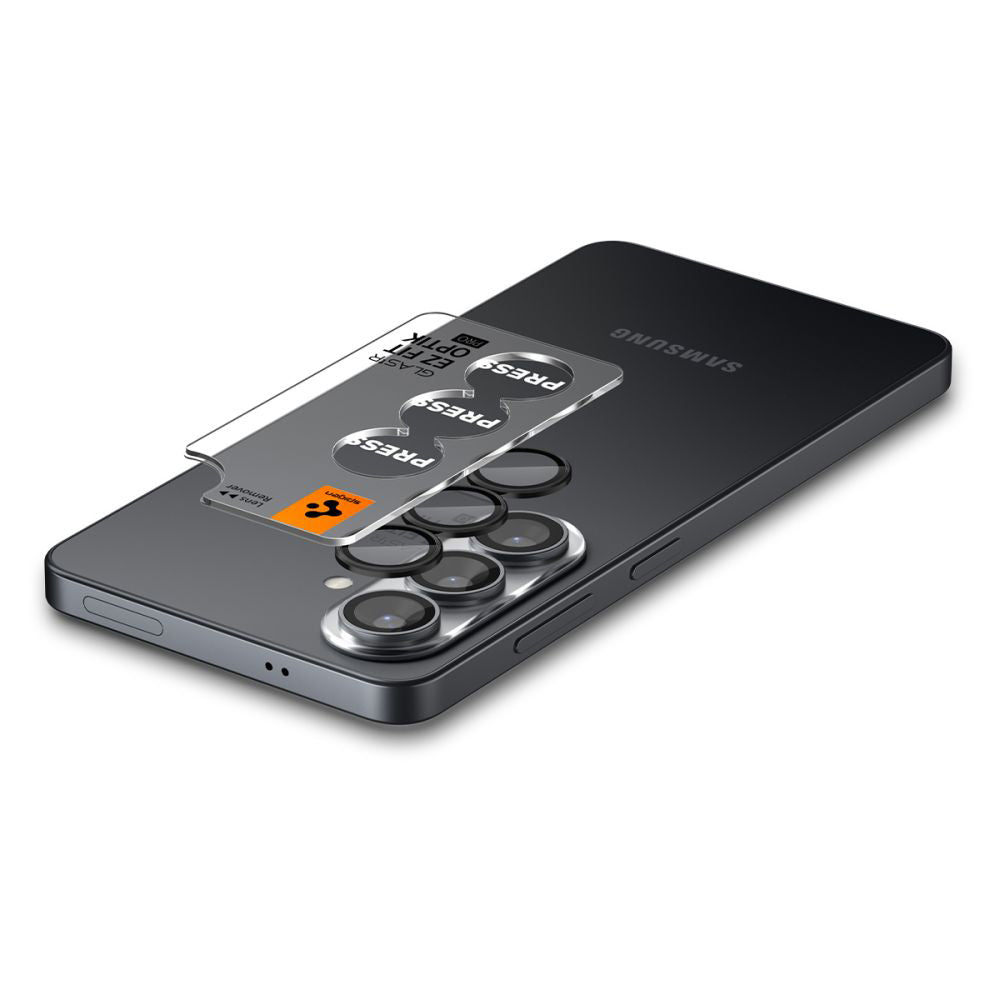 Back Camera Protection Film Spigen GlastR EZ FIT Optik Pro HD for Samsung Galaxy S26 Plus S947, Tempered Glass, Set of 2 pieces, Black