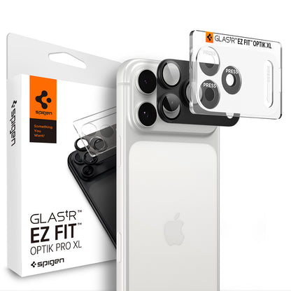 Spigen GlastR EZ FIT Optik Pro XL Rear Camera Protective Film for Apple iPhone 18 Pro, Tempered Glass, Dark Gray AGL12035