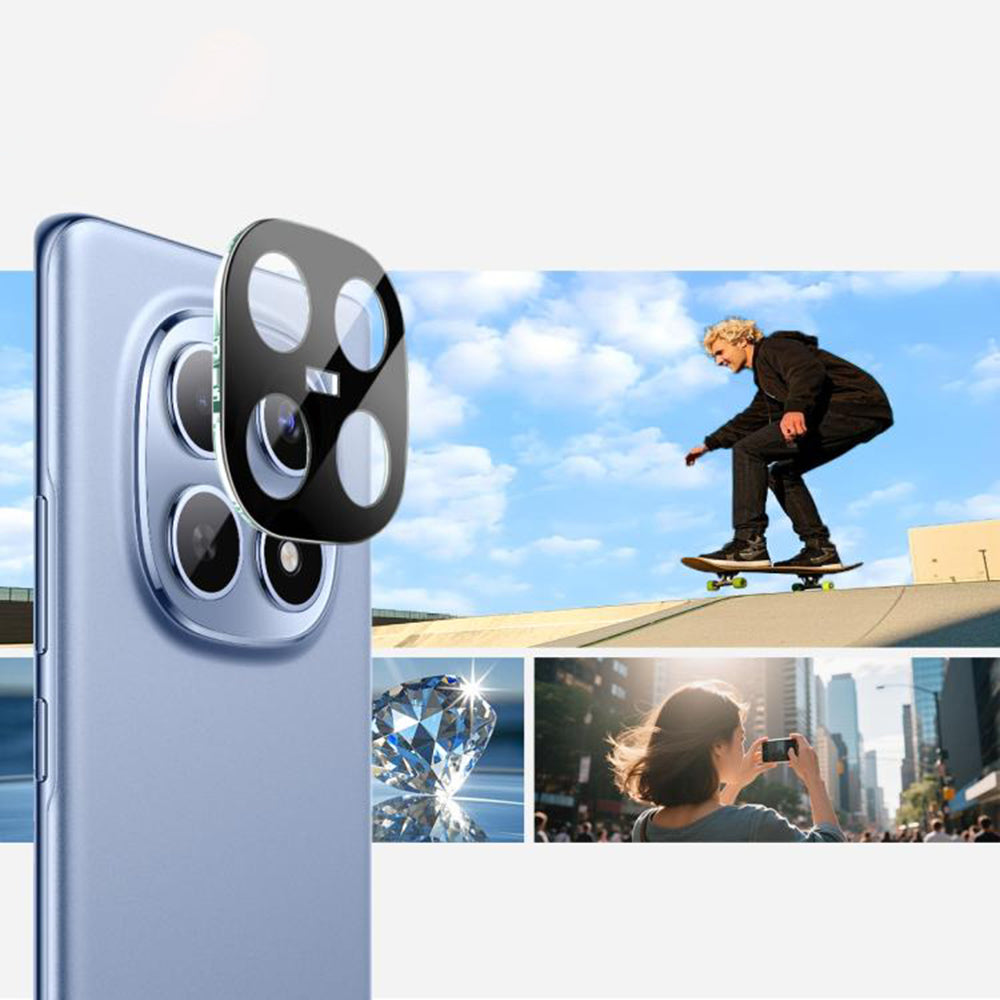 Techsuit Rear Camera Protection Film for Xiaomi Poco M8 / Redmi Note 15 5G, Tempered Glass, Black