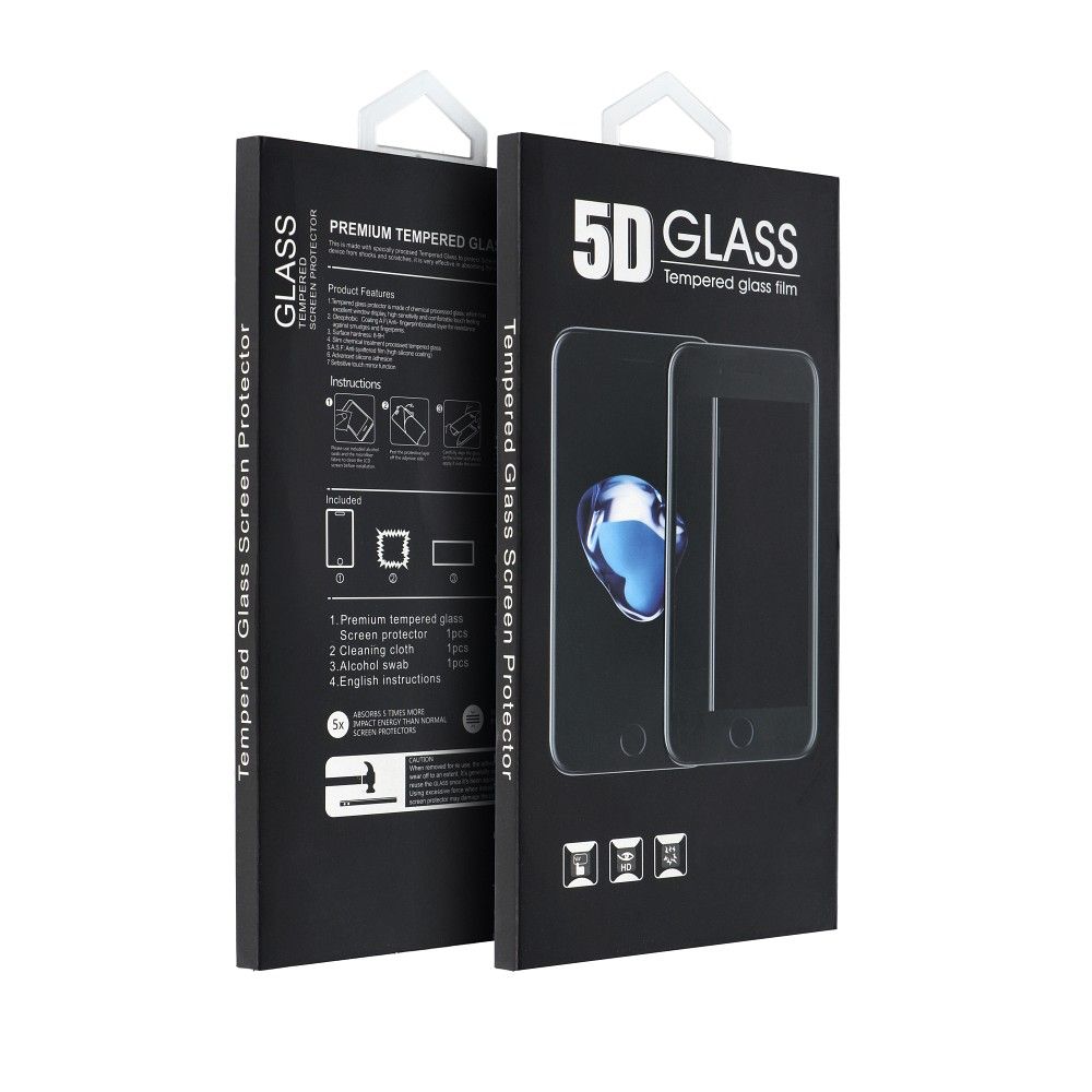 OEM Screen Protector for Xiaomi Redmi 12C / 10C, Tempered Glass, Full Glue, 5D, Black