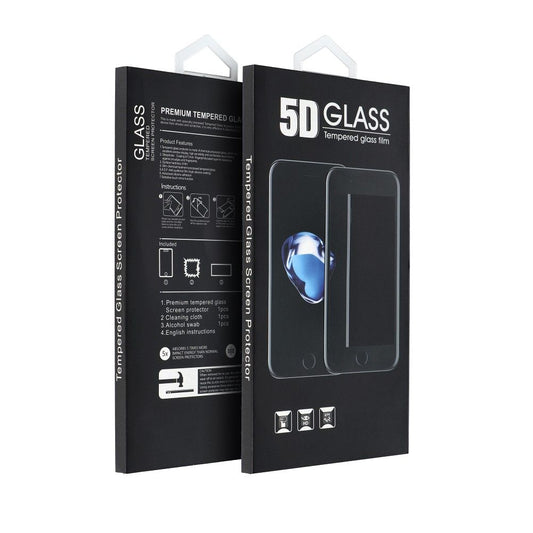 OEM Glass Screen Protector for Huawei P smart 2021, Tempered Glass, Full Glue, 5D, Black